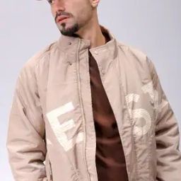 Men Typographic Print Slim Fit Winter Jacket-picture-19