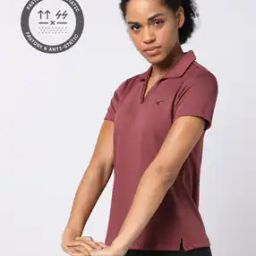 Women Checked Regular Fit Polo T-Shirt-image-64