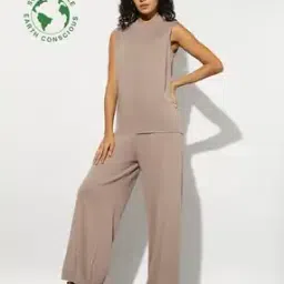Women Ribbed Straight Track Pants-image-44