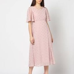 Women Foil Print A-Line Dress-image-97