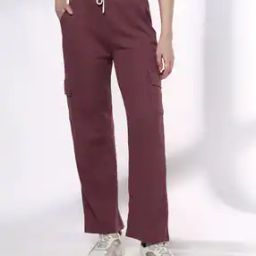 Women Waffle-Knit Straight Track Pants-image-82