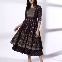 Women Floral Print Fit & Flare Dress-image-45