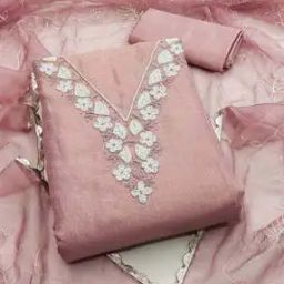 Women Embroidered Unstitched Dress Material-image-23