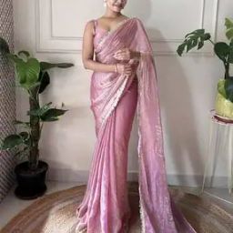 Women Saree with Lace Border-image-33