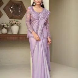 Women Embroidered Georgette Saree-image-52