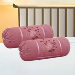 Set of 2 Embroidered Bolster Covers 32" x 16"-image-13