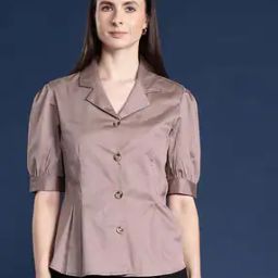 Cuban Collar Shirt with Short Sleeves-image-31