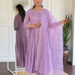 Women Embroidery Anarkali Kurta Set-picture-53