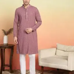 swagg india Men Embroidered Regular Fit Kurta-picture-0