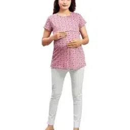 Women Relaxed Fit T-Shirt with Concealed Zip Closure-image-26