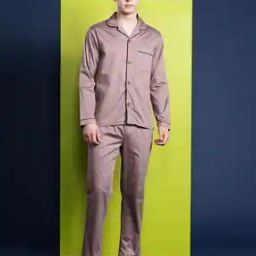 Men Relaxed Fit Cotton Shirt & Pyjamas Set-image-24