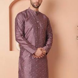 Men Regular Fit Embellished Long Kurta-25