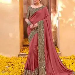 Woven Saree with Embellished Border-image-97