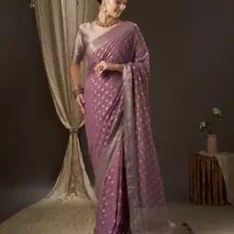 Kanjeevaram Woven Saree with Tasselled Border-image-23