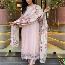 Women Embroidered Straight Kurta Suit Set-image-47