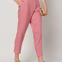 Straight Pants with Semi-Elasticated Waist-image-99