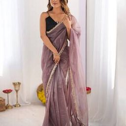 Design Lace work Net Saree-picture-7