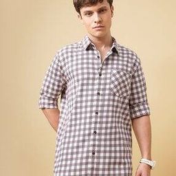 Men Checked Regular Fit Shirt with Patch Pocket-image-59