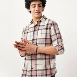 Men Checked Slim Fit Cotton Shirt with Patch Pocket-image-15