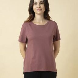 Women Round-Neck T-Shirt with Logo Print-image-40