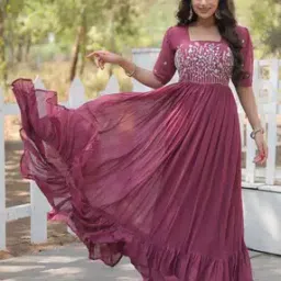 wedani Women Embroidered Gown Dress-picture-3