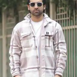Men Checked Oversized Fit Jacket-picture-30