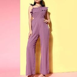 Women Jumpsuit with Cut-Out & Insert Pockets-image-64