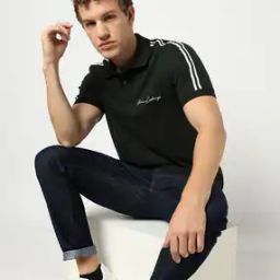 Men Half Sleeves Signature Polo T-Shirt-image-14