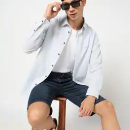 Men Full Sleeves Geometrical Seersucker Shirt-image-16
