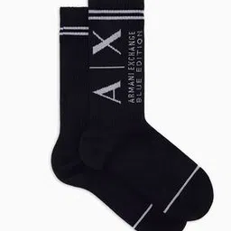 Men Brand-Knit Mid-Calf Length Socks-image-24