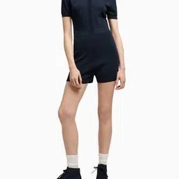 Women Edition Ribbed Playsuit with Spread Collar-image-33