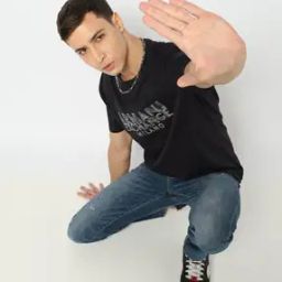 Men Embellished Regular Fit Cotton Crew-Neck T-Shirt-image-38