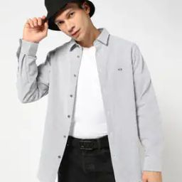 Men Full Sleeves Geometrical Seersucker Shirt-image-70
