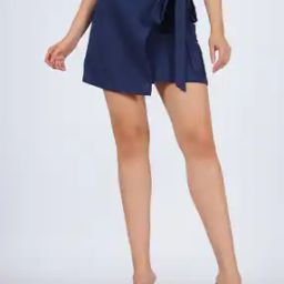 Shein High Waist Tie-Up Mini Wrap Skirt-image-23