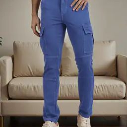 Shein Full Length Clean Wash Panelled Cargo Style Jeans-picture-17