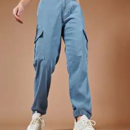 Women Relaxed Jeans with Insert Pockets-image-13