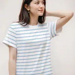 buda jeans co Women Striped Oversized Fit Crew-Neck T-Shirt-picture-46