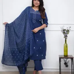 fabnex Women Embroidered Straight Kurta Set-picture-34