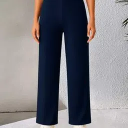 tromko Women Ribbed Relaxed Fit Trousers-picture-41