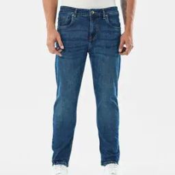 snitch Men Washed Mid-Rise Slim Jeans-picture-2