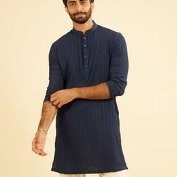 manyavar Men Striped Regular Fit Kurta-picture-42