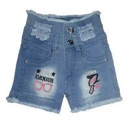 arshia fashions Girls Embroidered Slim Fit Shorts-picture-3