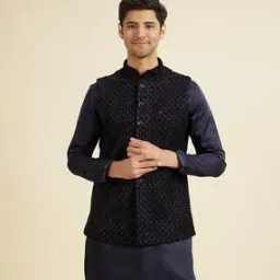 manyavar Men Embroidered Regular Fit Nehru Jacket-picture-27
