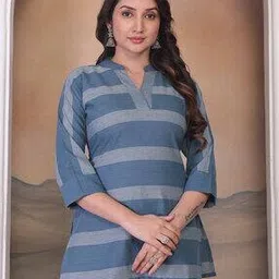 revangi Women Striped Straight Tunic-picture-39