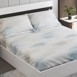 home centre Cotton Fitted Bedsheet with Pillow Cover Set-picture-14