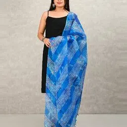 apratim Women Striped Dupatta with Tassels-picture-35