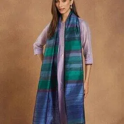 fabindia Women Silk Hand Woven Stole-picture-44