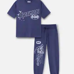 nap chief Boys Batman Print Joggers & T-Shirts Set-picture-3