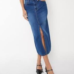 max Women Washed Denim High Rise Skirt-picture-24