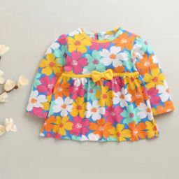 bumzee Floral Print A-Line Frock-picture-7